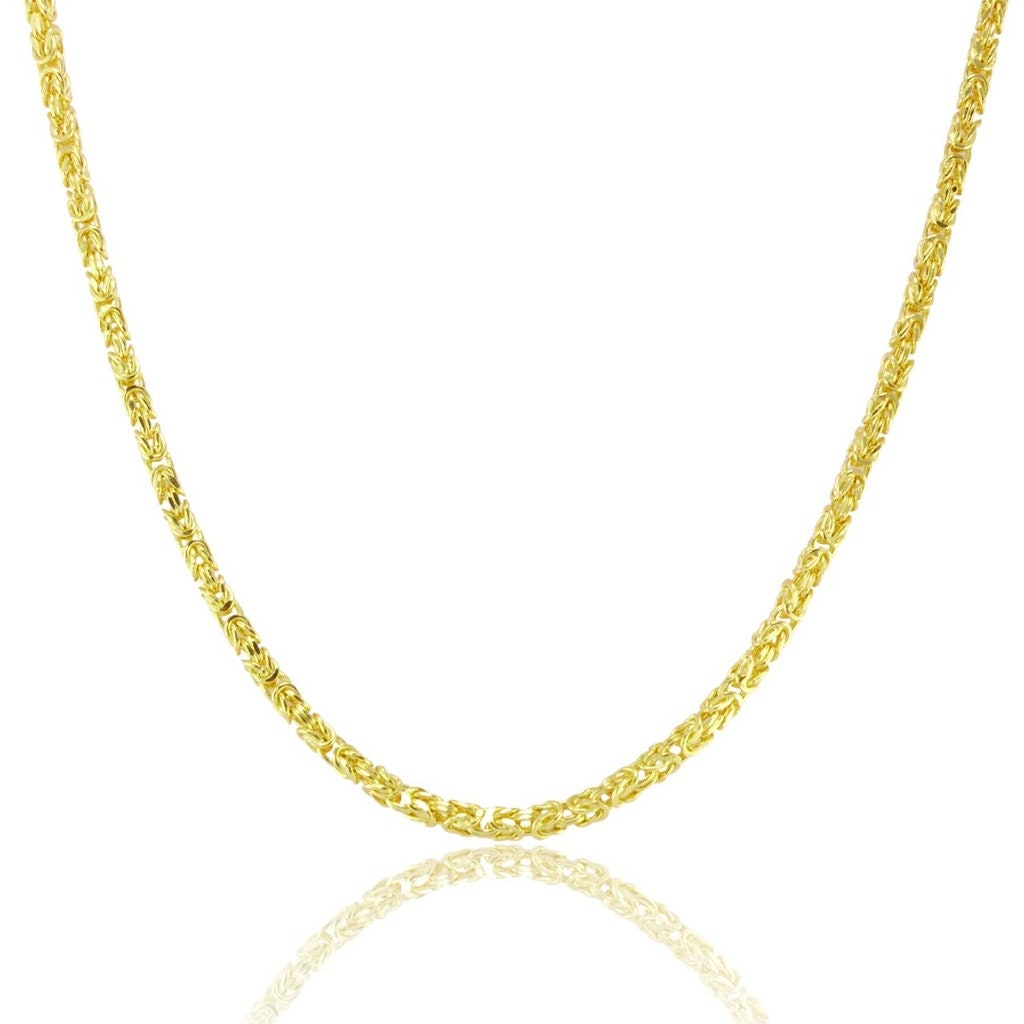 4.3mm Square Byzantine Chain Necklace 