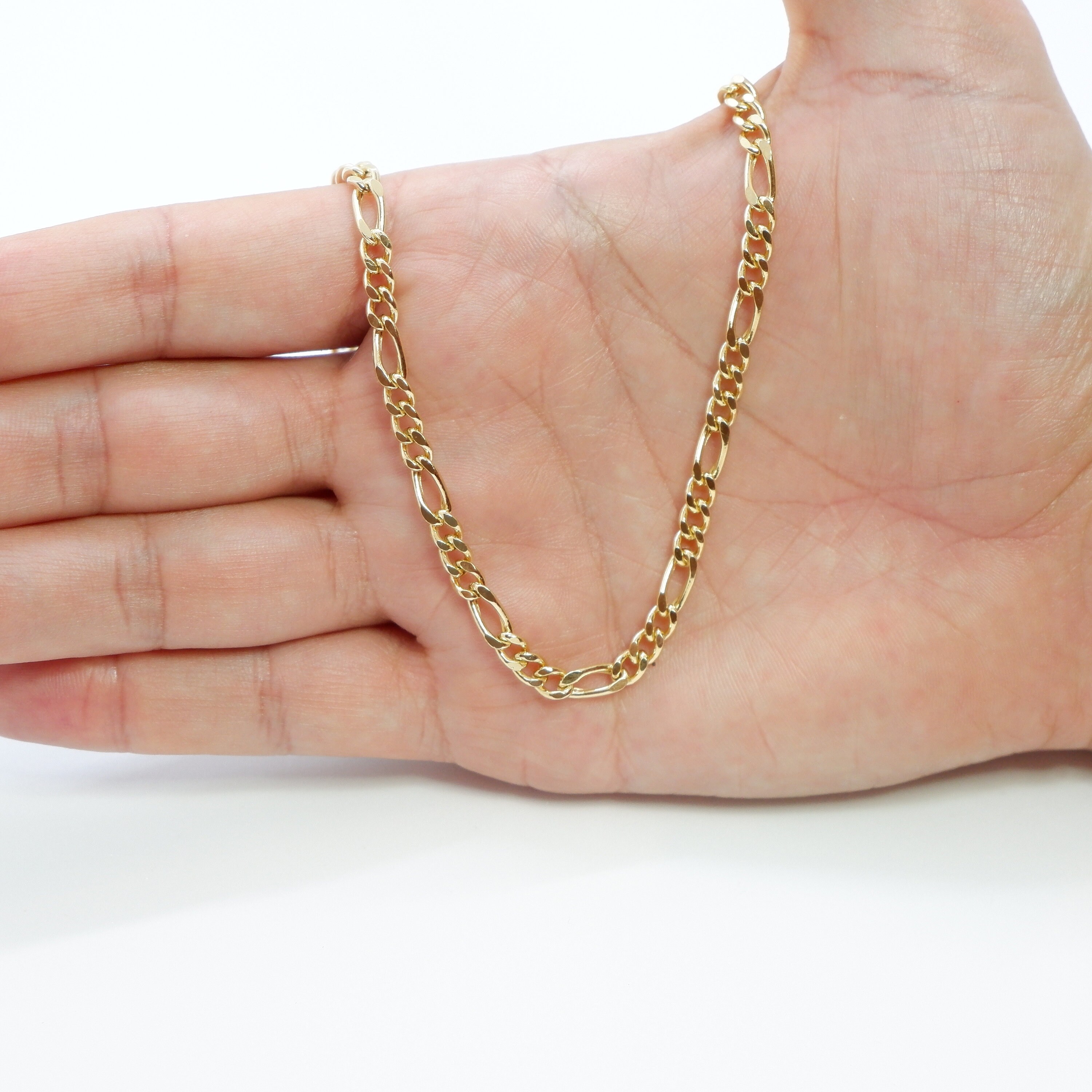 14K ゴールド　フィガロ　ネックレス 楽天市場】ゴールド 11.5mm フィガロネックレス ステンレス 喜平