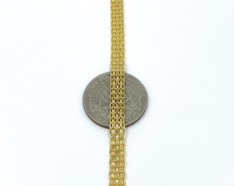 Collana A Catena Bismark Bizmark Da 2 Mm In Oro Giallo 14K E Argento - Foto 7