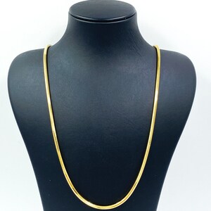 14k Solid Yellow Gold Round Snake Chain Necklace, 2.4mm Solid Gold Snake Chain , Fine Jewelry Unisex Necklace
