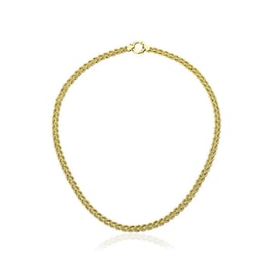 14k Echt Gold Seil Halskette Kette 5,6 mm Italien Doppel Seil Gliederkette