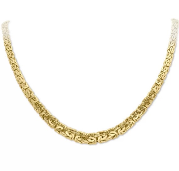 Gold plated deals byzantine chain