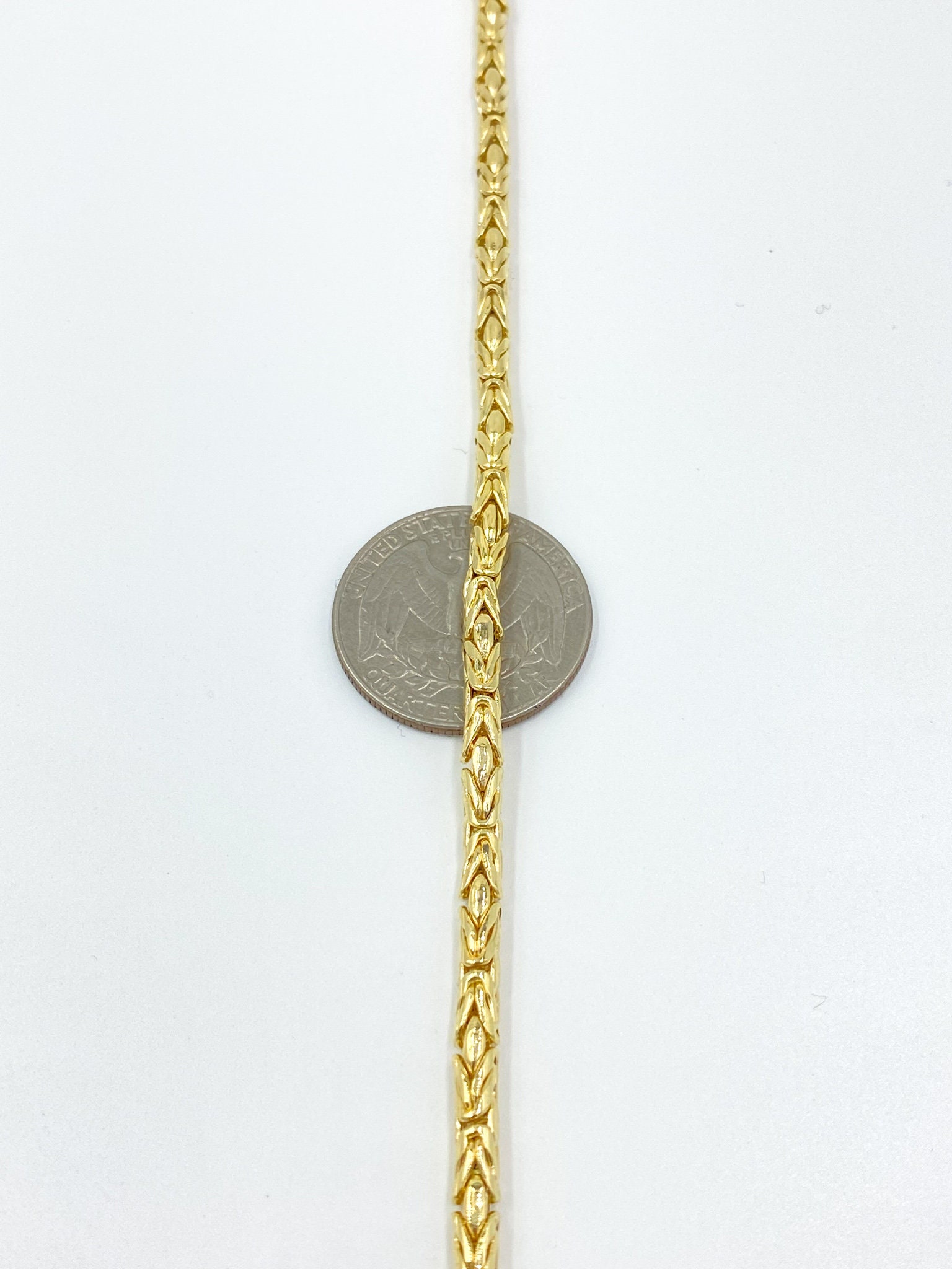 Collana Girocollo Maglia Bizantina Rotonda - Oro Doublé 18 Carati - Made In Italy - Foto 3