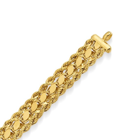 14k gold double rope bracelet online