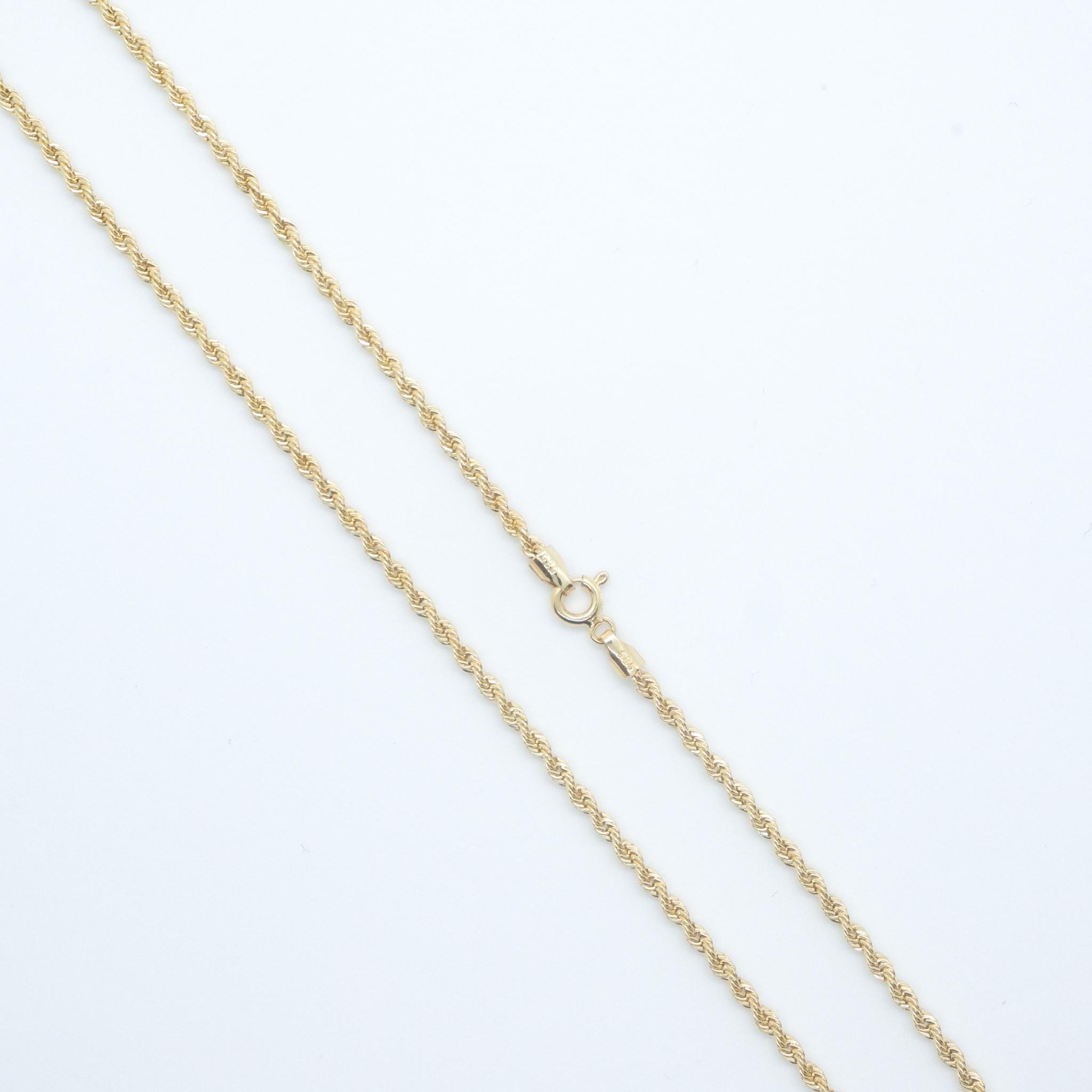 Ciondolo Olimpione Con Diamante Simulato 2 Ct &ndash; Catena 18", Argento 925 Placcato Oro Giallo
