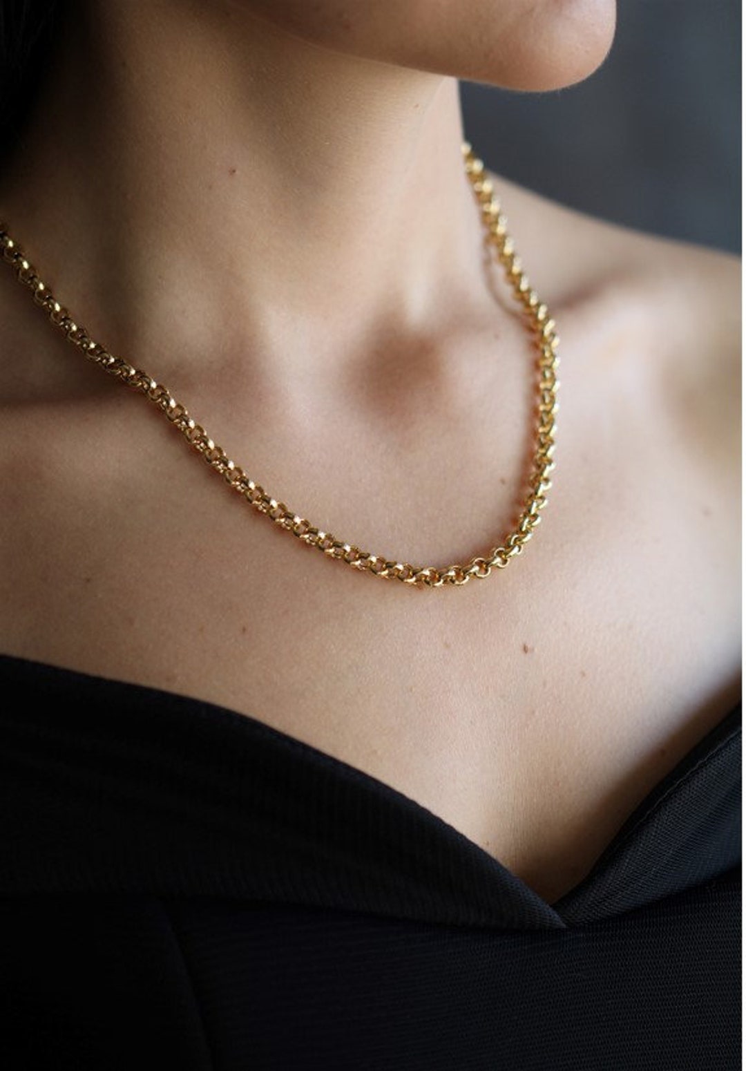 Diamond rolo chain sale