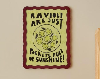 Ravioli 'Pockets Full of Sunshine' Print | Mid-Century Kitchen Art