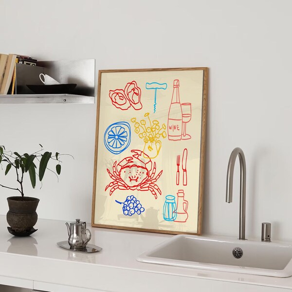 Kitchen Wall Art - Etsy UK