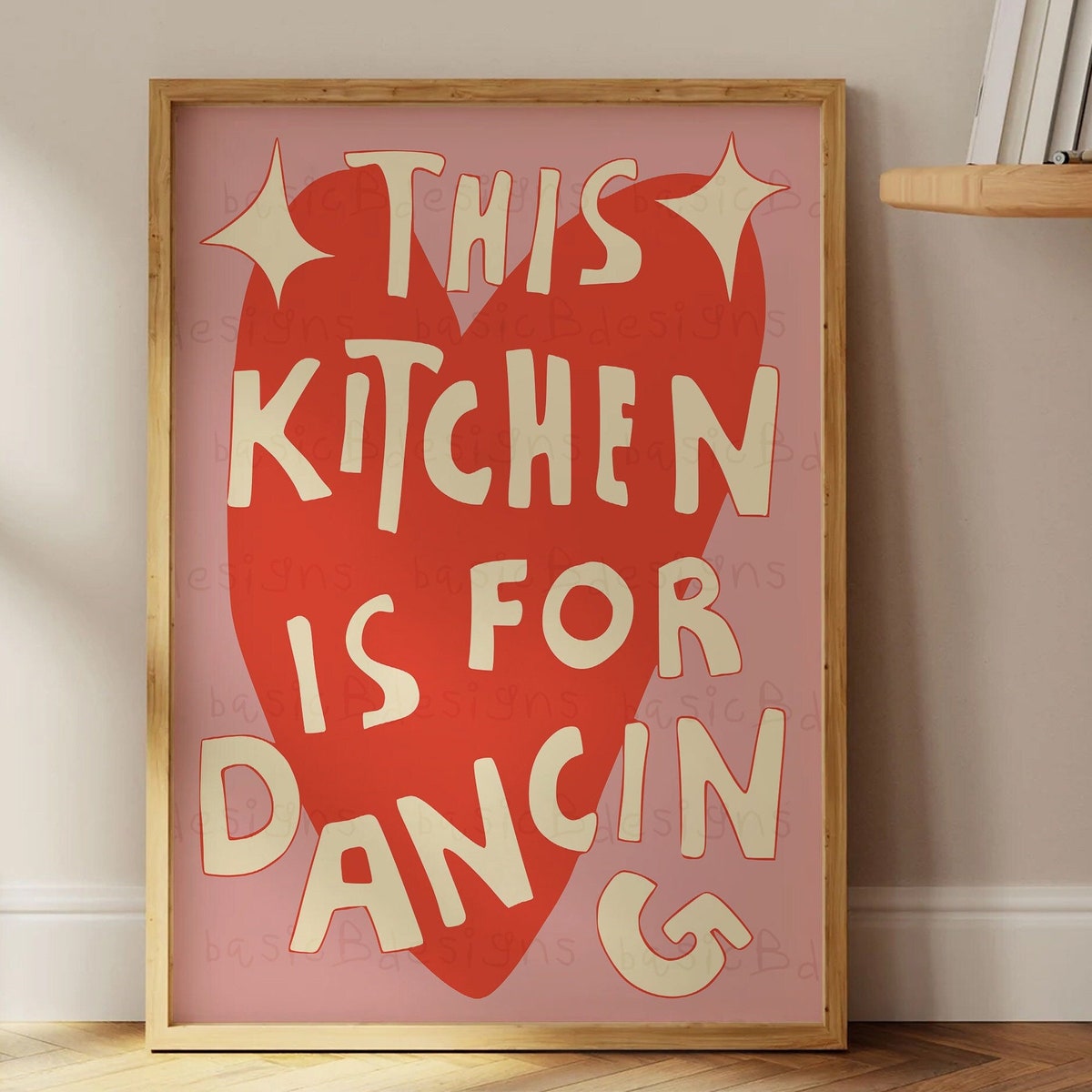 This Kitchen is for Dancing Art Poster | Disco Kitchen Print | Retro Dining Decor - Etsy