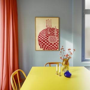 Kitchen food print | Set table dinner pasta for one  |Dining room posters| Seafood spaghetti and wine |Digital download available