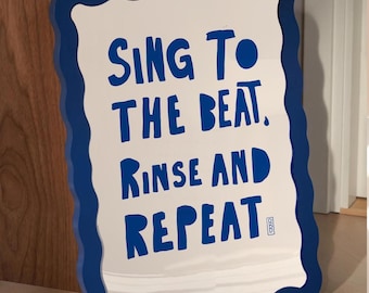 Bathroom Quote Art Print, Shower Karaoke Poster (Digital Download)