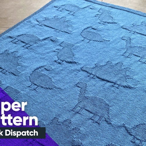 Dinosaur Knit Blanket Pattern T. Rex Stegosaurus Dinosaur Etsy