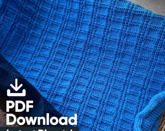 Easy Knit Baby Blanket Pattern: Step Ladder Design (PDF Download)