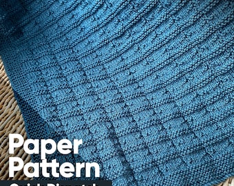 Multi Size - Easy Cross and Garter Blanket - Paper Pattern - Written Instructions