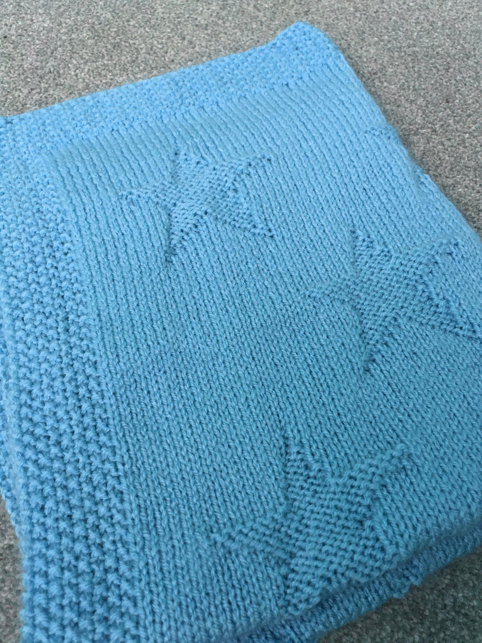 Easy Baby Knit Blanket Pattern Stars DK yarn pdf Etsy