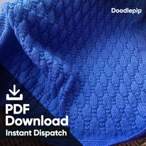 Multi Size - Easy Beginner - Bubble Knit Blanket Pattern - PDF download - ENGLISH