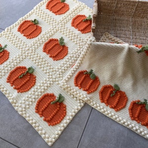 Pumpkin Print Pattern Hooded Blanket