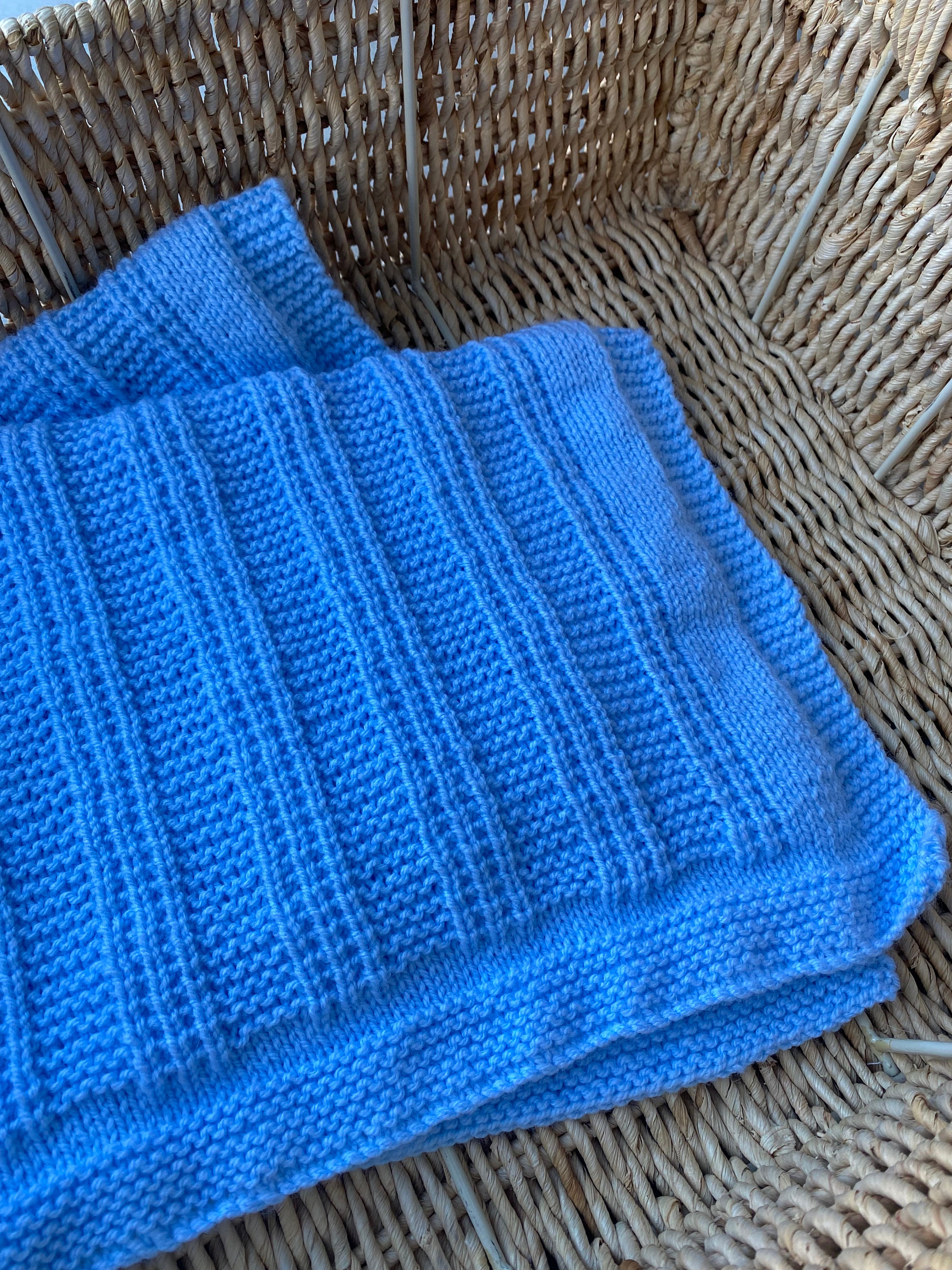 Multi Size Easy Beginner Ladder Knit Blanket Pattern DK Etsy