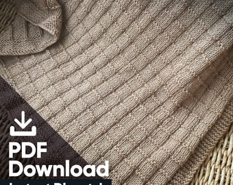 Multi Size - Easy Pique Baby Blanket - PDF download - Written Instructions - ENGLISH