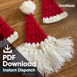 Julgransgirland - Träddekorationer - Enkelt virkmönster för nybörjare i PDF-format