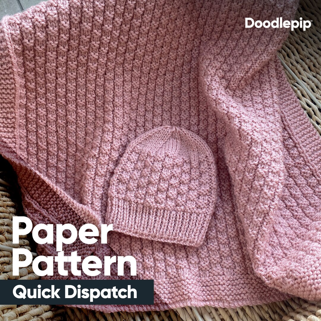 Easy Seesaw Blanket and Hat Knitting Pattern | Reversible Design ...