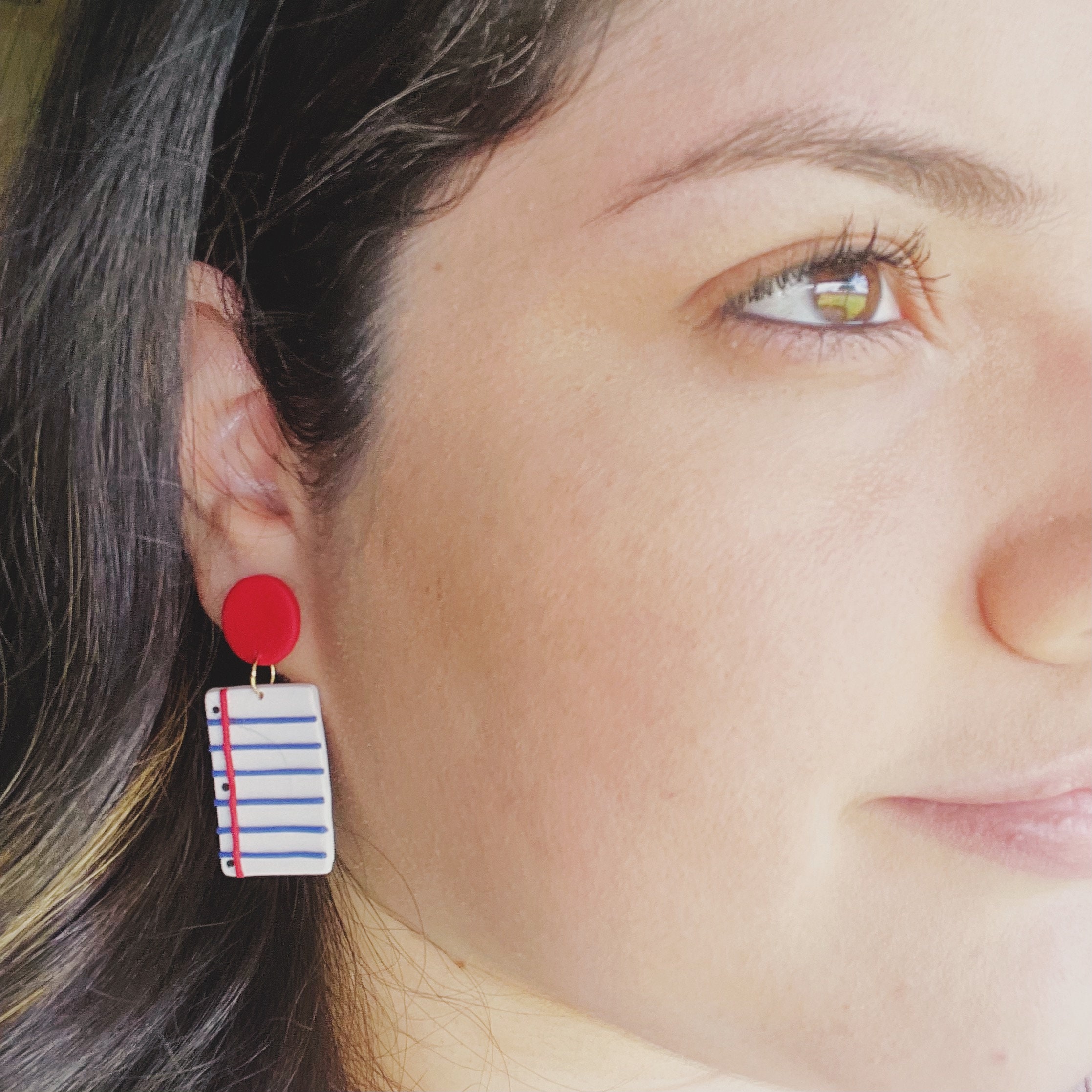 Teacher Earrings Teacher Gift Paper Earrings School Etsy