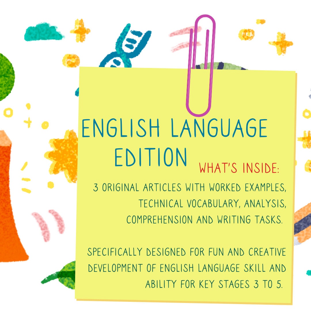 Libro de trabajo de la revista en inglés para las etapas clave Etsy