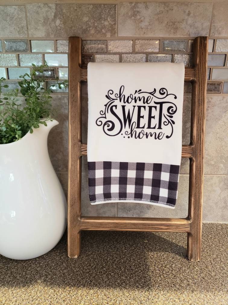 Kitchen towel ladder rack sale