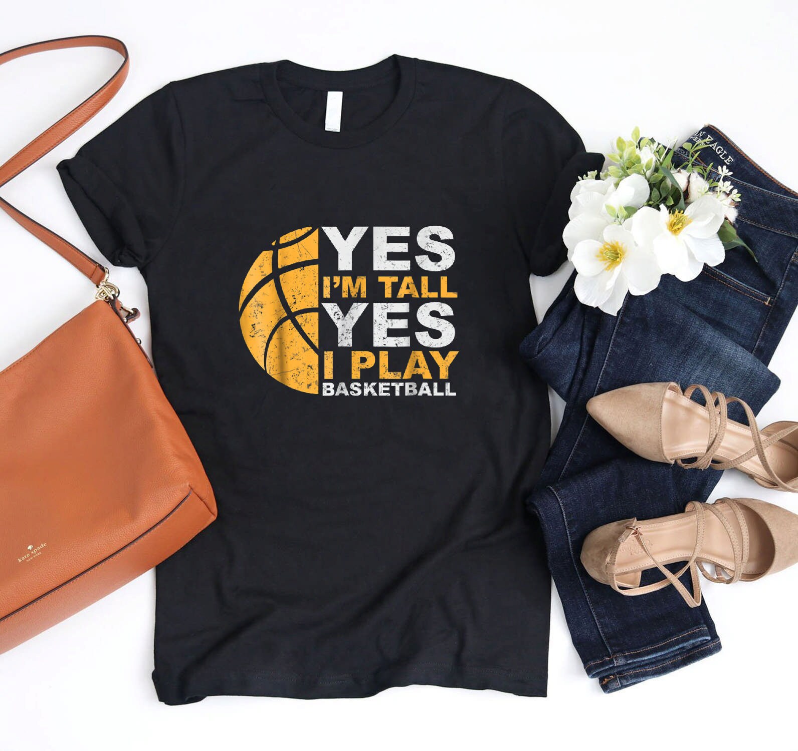 Funny Basketball T Shirt Yes I'm Tall Basketball Player | Etsy