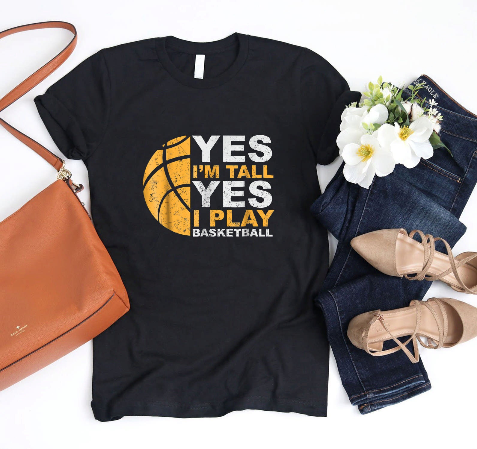 Funny Basketball T Shirt Yes I'm Tall Basketball Player Etsy