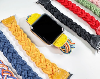 Braided Apple Watch Band Bracelet for Women iWatch Band 41mm 45mm 49mm Series 9 8 7 6 Apple Watch Strap 38mm 40mm 42mm Series 1 2 3 9