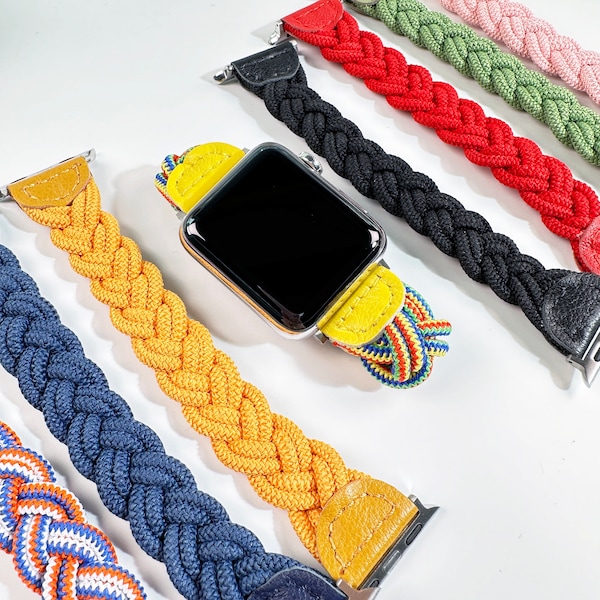 Braided Apple Watch Band Bracelet for Women iWatch Band 41mm 45mm 49mm Series 9 8 7 6 Apple Watch Strap 38mm 40mm 42mm Series 1 2 3 9