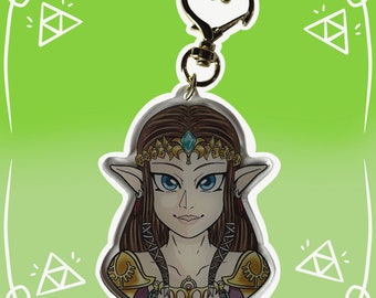 Zelda/Puppet Zelda Twilight Princess Double-Sided Keychain | Videogame | Keychain | Cute | Charm | Epoxy