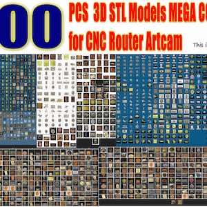 1700+ pcs 3D Models STL files all MEGA Set Collection Patterns Decor Interior Animals Panno Relief Picture Icons for CNC Router Artcam