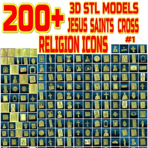 200 STL 3D models Jesus Religion Icon Cross Relief for CNC Router Artcam Aspire 3D printer Engraver Carving Download Digital 1 Orthodox