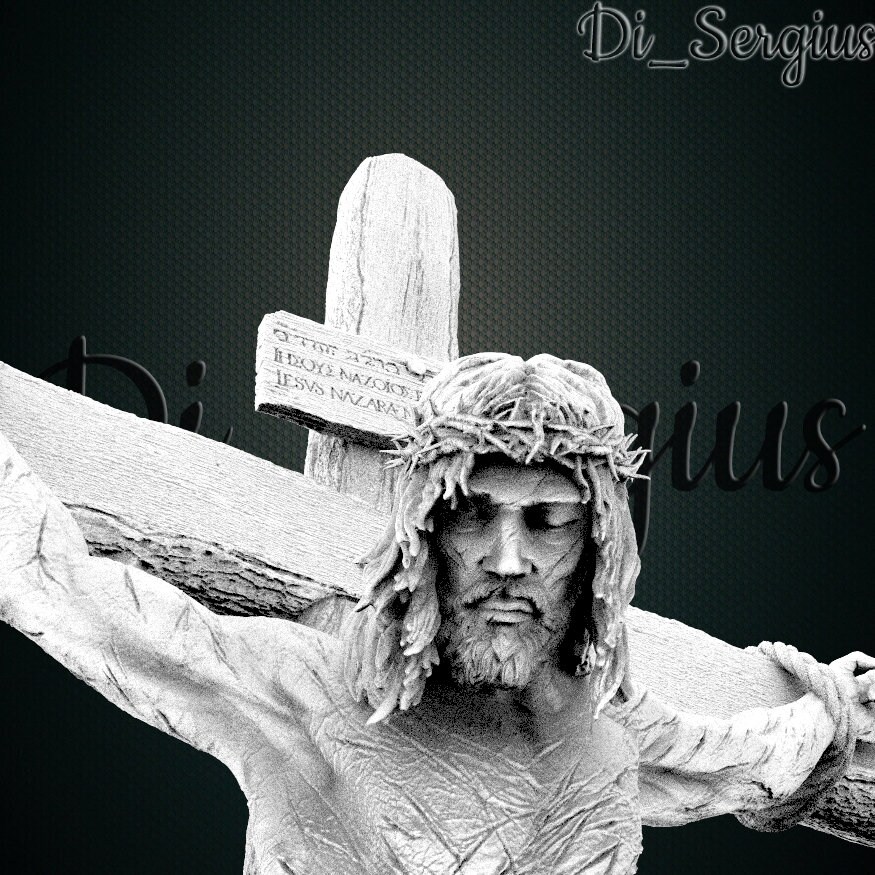 3D STL-модель Иисус Бог крест распятие распятие Мгновенная