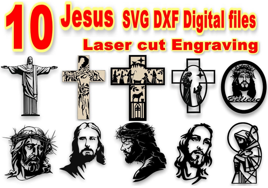 Christian Symbol Copy And Paste 10 Jesus Cross Pray Religion God Laser Cut SVG DXF CDR Cutting - Etsy UK