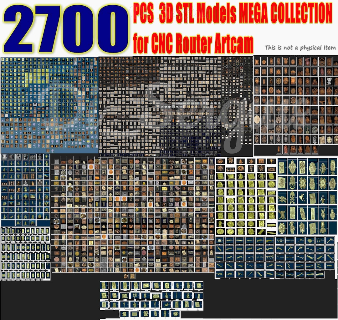 2700+ 3D Models STL Files MEGA Pack for CNC Router Artcam (digital ...