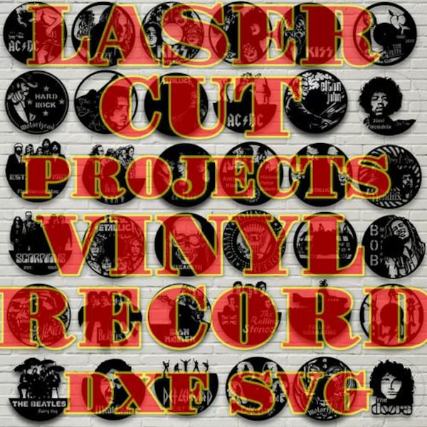 36 Projects, Files, Music, for  Vinyl Record, plywood, MDF, Art, Laser Cut Files, svg, dxf (Digital Download) #1
