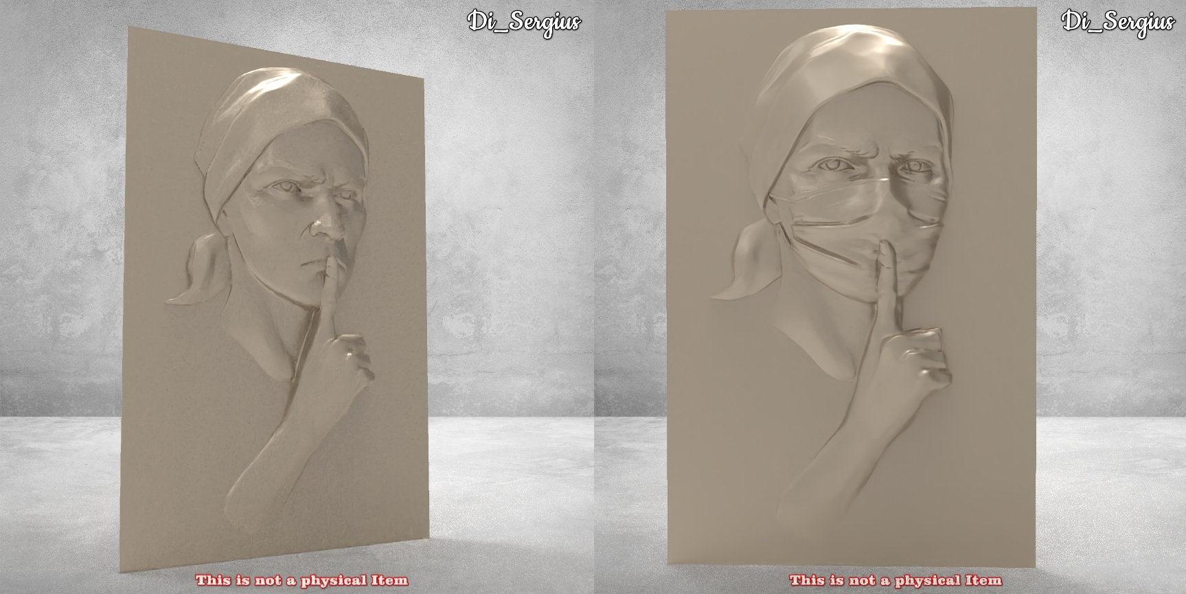 Fichier 3D STL Relief FILLES Femme Pour Routeur CNC - Modèle Digital Fraisage