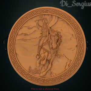 Odín, Vikingo, Thor, Modelo STL 3D, Alas, Hachas, Dios, Religión, Escandinavo, Archivo STL, STL, CNC 3D, Archivo CNC, Router, STL 3D, Máquina de tallado