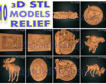 Elk 3D STL Model, Wildlife Relief for CNC Router (Digital Download)