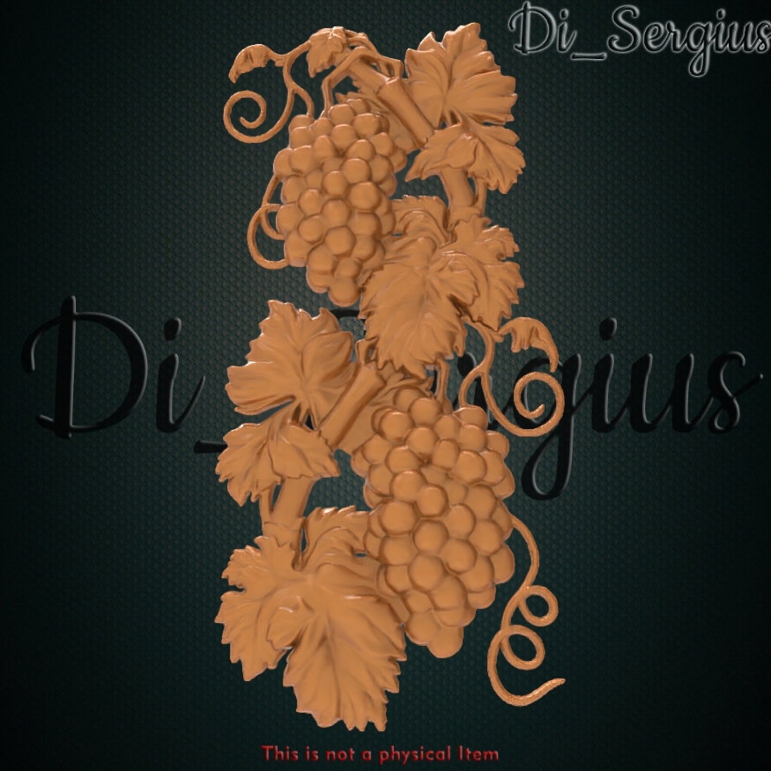 30 Grapes Vine 3D STL Pattern for CNC Router (digital Download) - Etsy