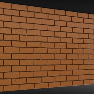 May include: A brick wall with a distressed, textured finish. The bricks are a warm, reddish-brown color.