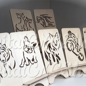 7pcs Phone Stands, Laser Cut Wooden, Cell Phone, Holder, 4mm, DXF File, digital file, Laser cnc , cdr, ai, pdf, download, carving machine