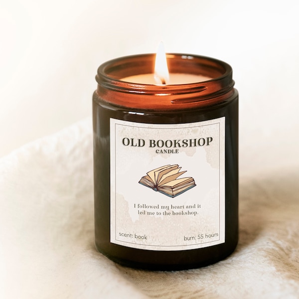 Book Scented Candle Etsy