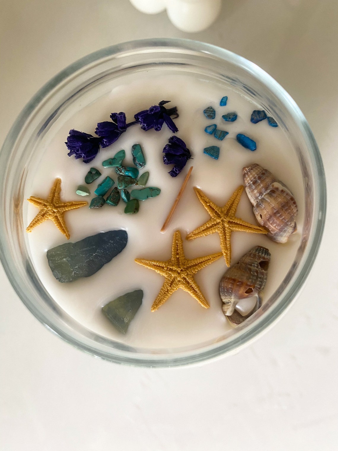 Lucky Charms Candle Jar / Soy Wax / Crystal infused / Etsy