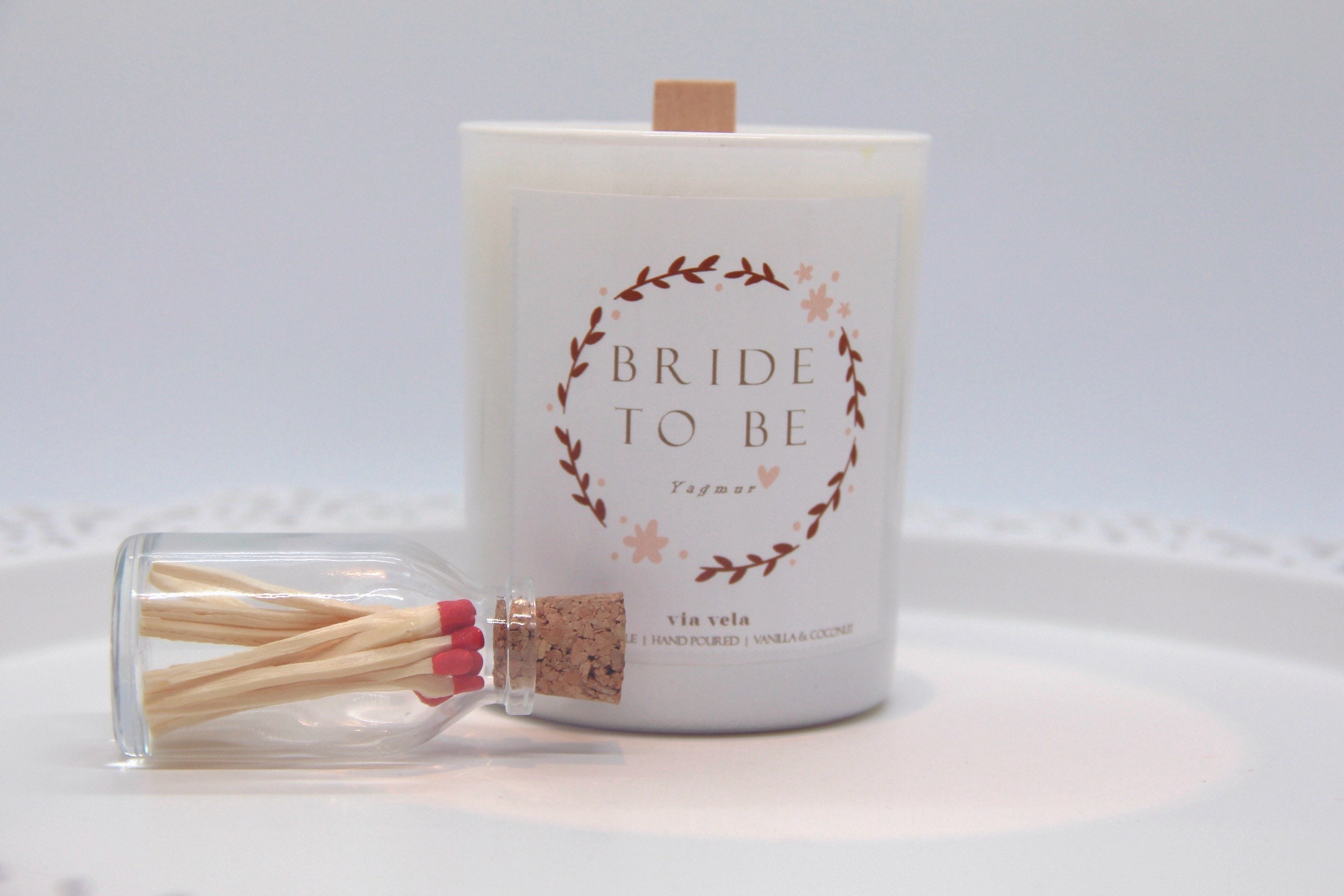 Personalised Bride Candle Bride to be candle Bachelorette Etsy