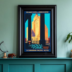 Canada Travel Poster. Toronto Travel Poster. Canadian Pacific Vintage Travel Print. Canada Travel Ad Art. Toronto Vintage Travel Wall Art. image 1