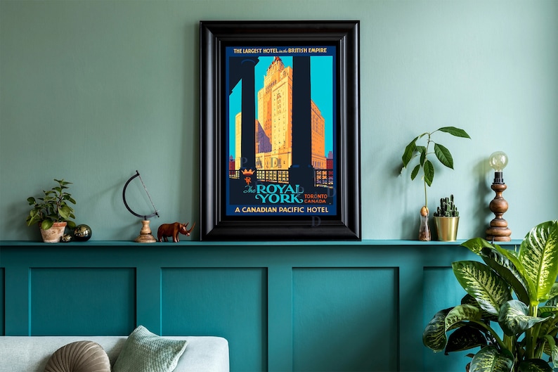 Canada Travel Poster. Toronto Travel Poster. Canadian Pacific Vintage Travel Print. Canada Travel Ad Art. Toronto Vintage Travel Wall Art. image 1